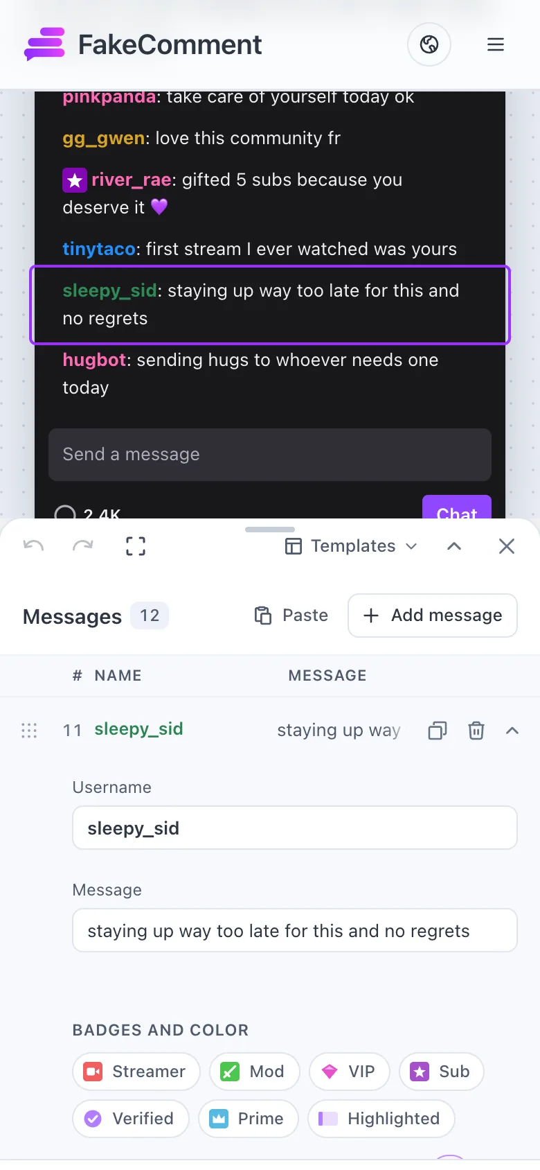 Un téléphone avec le panneau des messages à mi-hauteur, l’aperçu au-dessus et un message ouvert